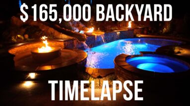 Incredible Pool Construction Time-lapse. Watch $165,000 Backyard Built In 7 Minutes.