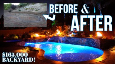 Pool Builder-Before And After Backyard Construction