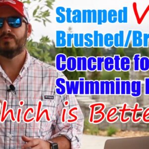 Stamped vs. Brushed/Broomed Concrete for Swimming Pools: Which is Better?