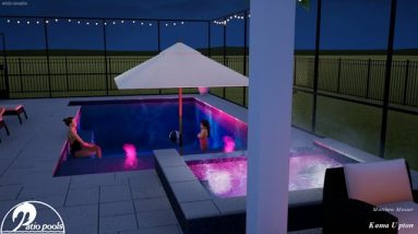 Upton Swimming Pool/Spa/Screen Enclosure - Patio Pools