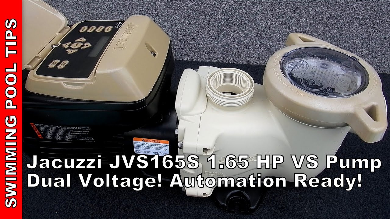Jacuzzi JVS165S 1.65 HP VS Pump Overview Dual Voltage, Automation