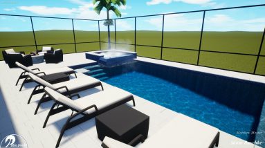 Raschke Swimming Pool & Spa with Screen Enclosure - Patio Pools