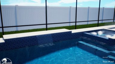 Ward Swimming Pool & Spa with Screen Enclosure - Patio Pools