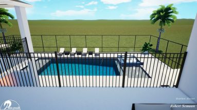 Semaan Swimming Pool & Spa with Screen Enclosure (Final) - Patio Pools