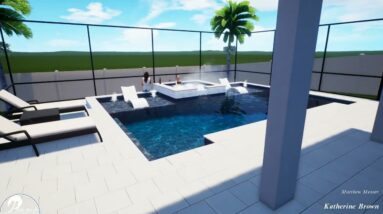 Edwards Swimming Pool & Spa with Screen Enclosure - Patio Pools