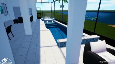 Patel Swimming Pool & Spa with Screen Enclosure (Official Design) - Patio Pools