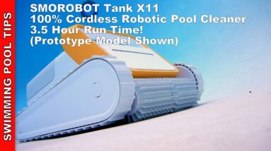 SMOROBOT 100% Cordless Robotic Pool Cleaner with  3.5 Hour Run Time! (Prototype Model Shown)