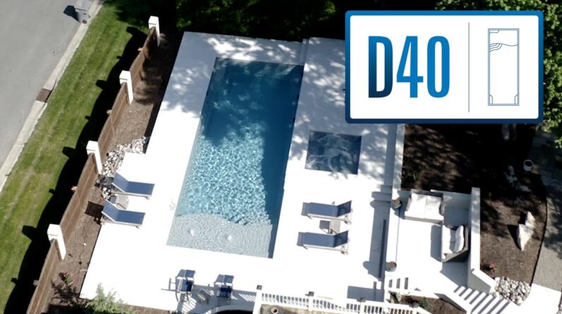Finished Fiberglass Pool Projects - River Pools D40 Model Highlights