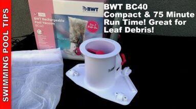 BWT BC40 Pool & Spa Rechargeable Vacuum with a 75 Minute Runtime!  Compact and Great for Leaf Debris