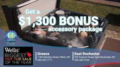 BIGGEST Wellis Hot Tub Sale, Pettis Pools & Patio