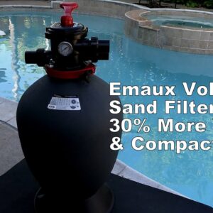 Emaux Volumetric Sand Filter Is a Great Space Saver!- 30% More Volume -5 Year Tank Warranty!