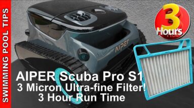 AIPER Scuba Pro S1 Cordless Robotic Cleaner: 3 Hour Run Time and 3 Micron Ultra-Fine Filter!